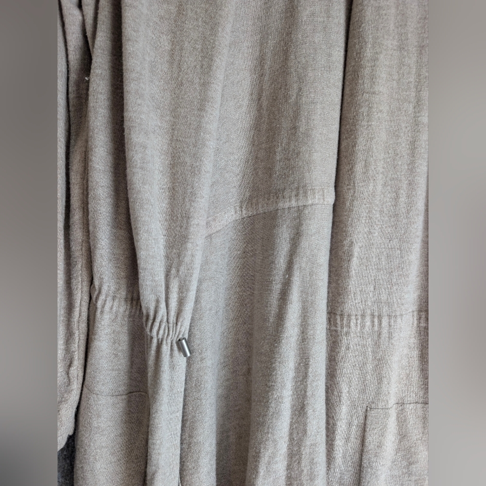 Neutral Long Open Cardigan - Picture 3 of 5